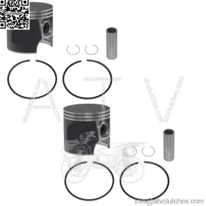 2  Piston Kits for Sea-Doo Many 1998-2002 951 non-DI .020 Over Bore 88.5mm