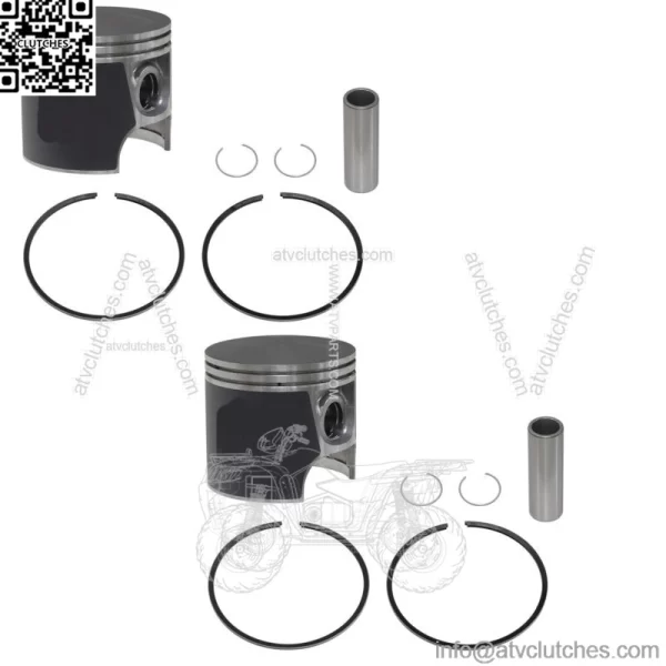2  Piston Kits for Sea-Doo Many 1998-2002 951 non-DI .020 Over Bore 88.5mm