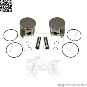2  Standard Bore Piston Kits for Arctic Cat 500 Snow fits Many 1976-1988 70mm