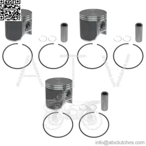 3  .020 Over Bore Piston Kits for Kawasaki Many 96-03 1100 80.5mm