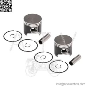 2  Piston Kits 2006 fits Polaris 600 HO Fusion Standard Bore 77.25mm