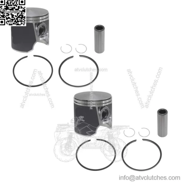 2  Standard Bore Piston Kits for Sea-Doo 650 Many 1993-1996 650 78mm