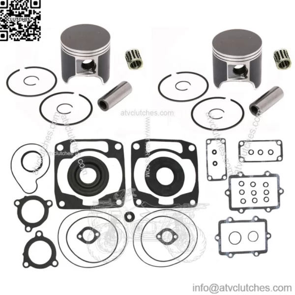 2  Piston Kits, Bearings & Full Gasket Kit for Arctic Cat 900 Snow 2003-2006