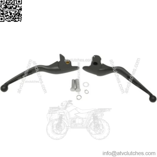 X8X Black Slotted Wide Blade Hand Levers Set Harley 14-16 Touring (For: Harley-Davidson)