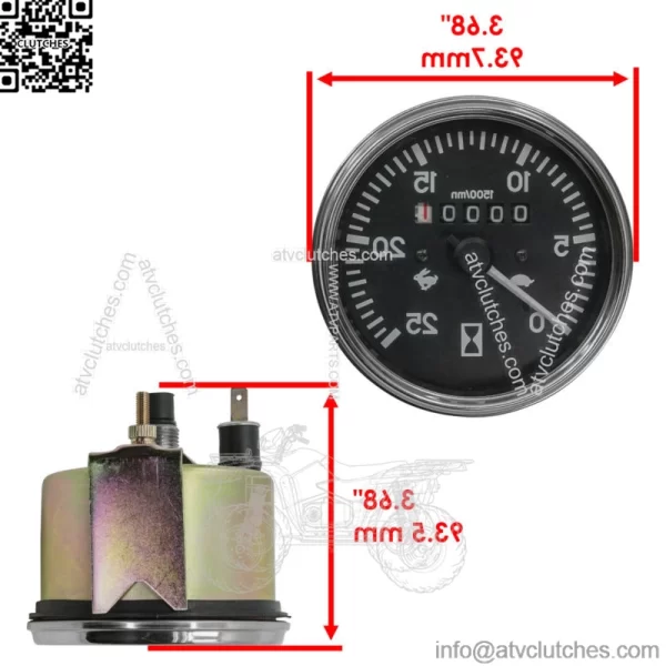 Tachometer For Massey Ferguson 575 590 592 595 50E 50EX Tractor - Image 2