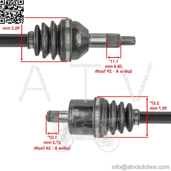 Rear Left Or Right CV Axle For Can-Am Traxter HD10 2018-2023 - Image 3