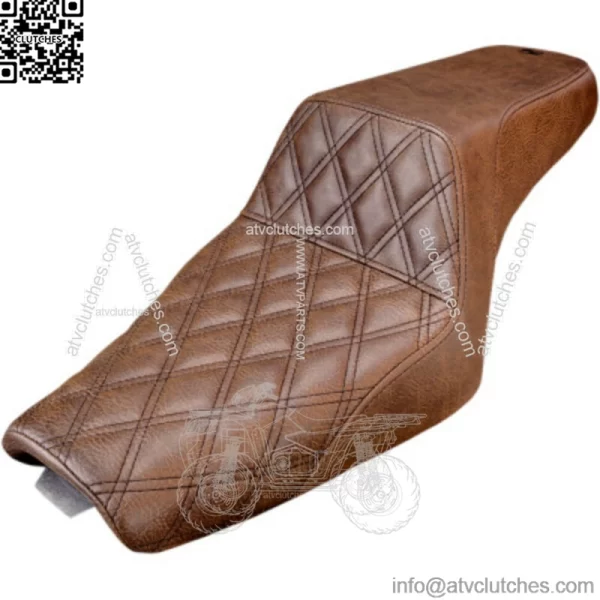 Saddlemen Step 2 Up Brown Lattice Stitch Seat 3.3 Tank Harley 2004+ XL Sportster (For: Harley-Davidson)