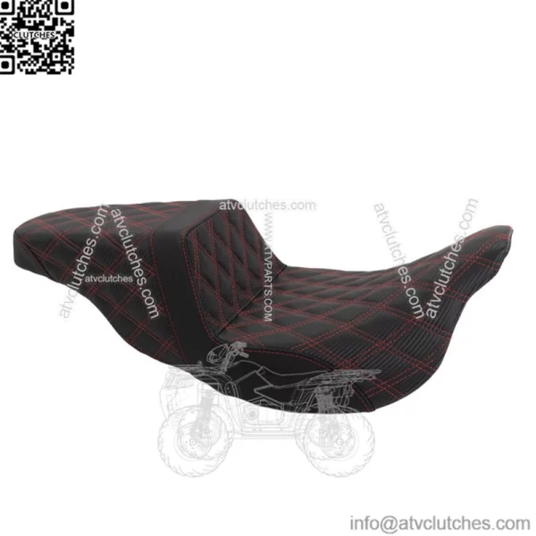 Saddlemen Red Lattice Stitch Carbon Fiber Gripper Step 2 Up Seat Harley Touring (For: Harley-Davidson)