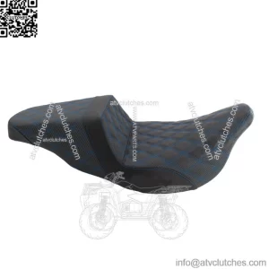 Saddlemen Blue Lattice Stitch Carbon Fiber Gripper Step 2 Up Seat Harley Touring (For: Harley-Davidson)