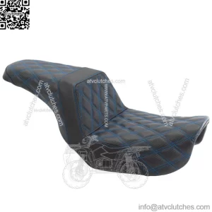 Saddlemen Blue Step 2 Up Lattice Diamond Stitch Seat Harley 06-17 Dyna FXD FLD (For: Harley-Davidson)