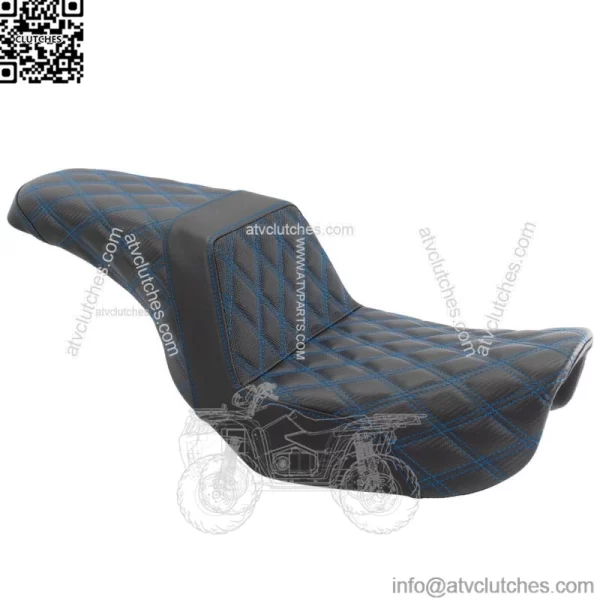 Saddlemen Blue Step 2 Up Lattice Diamond Stitch Seat Harley 06-17 Dyna FXD FLD (For: Harley-Davidson)