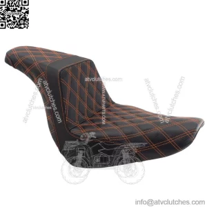 Saddlemen Orange Step 2 Up Lattice Stitch Grip Seat Harley Softail Low Rider 18+ (For: Harley-Davidson)