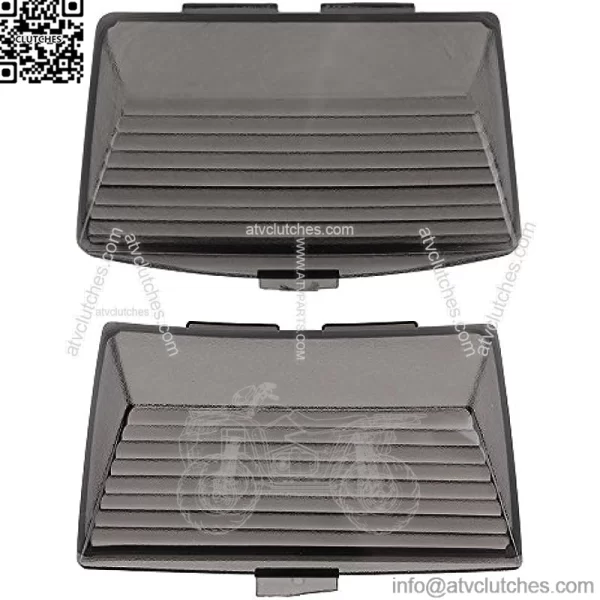 Smoked Fender Tip Light Lenses Cover Mud Guards Lights Compatible with Harley FLHR FLHT FLSTC(Front & Rear)
