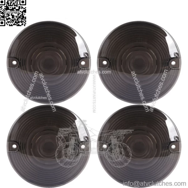 Smoke Turn Signal Light Len Cover For Harley Touring Electra Glide Ultra Classic