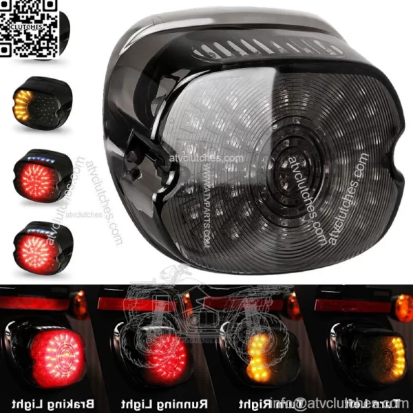 Smoked LED Tail Light Brake Turn Signal Lights for Sportster 1200 883 Dyna FXST