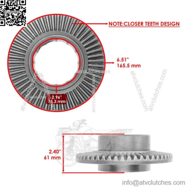 Front Differential Gear Pinion Kit For Polaris General 4 1000 Premium EPS 2021 - Image 2