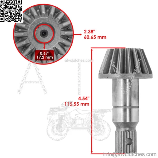 Front Differential Gear Pinion Kit For Polaris General 4 1000 Premium EPS 2021 - Image 3