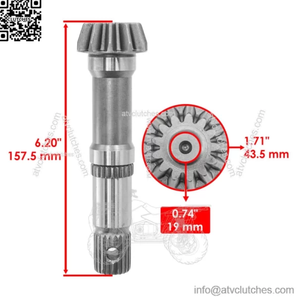 Front Differential Gear and Pinion Sportsman X2 550 2010-2014 / XP 850 2010-2014 - Image 3