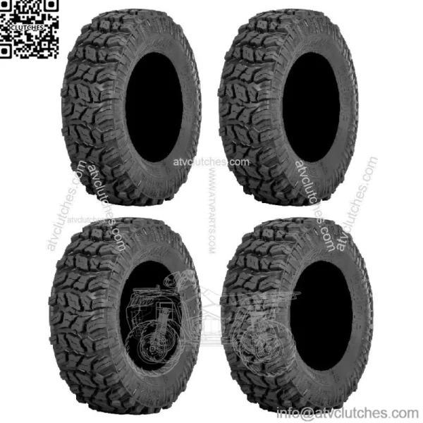 Full set of Sedona Coyote 27x9-12 and 27x11-12 ATV Tires (4)