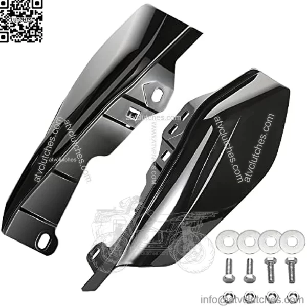 Mid Frame Air Deflector and Heat Shield - Huazu Deflector for Harley Touring Street Road King Glide Road Glide Electra Ultra Limited Tri Glide CVO - Gloss Black (2009-2022)