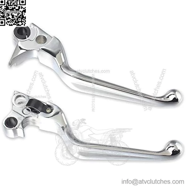 Chrome Brake Clutch Lever Motorcycle Hand Levers Compatible with Harley Sportster 883 1200 Dyna Touring Road King Heritage Softail Fat Bob - Image 2