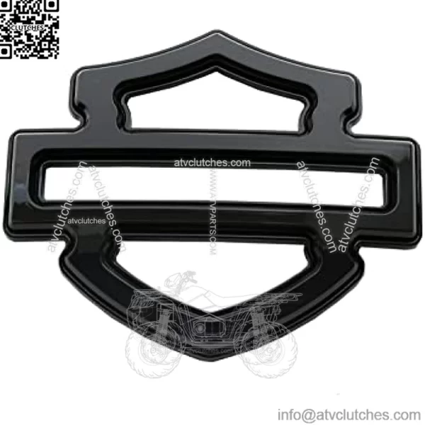 2pcs New Custom Badges Double Layer Emblems Replacement for Harley CVO Custom Tank Emblems (Glossy Black) - Image 2