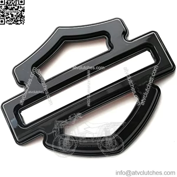 2pcs New Custom Badges Double Layer Emblems Replacement for Harley CVO Custom Tank Emblems (Glossy Black) - Image 4
