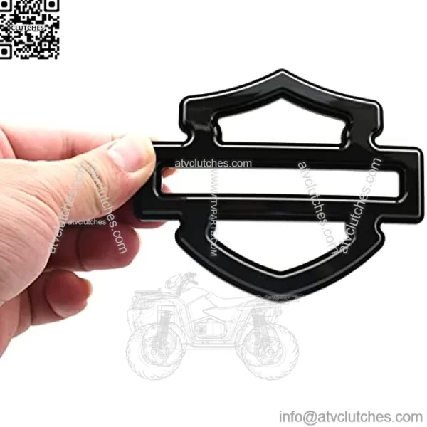 2pcs New Custom Badges Double Layer Emblems Replacement for Harley CVO Custom Tank Emblems (Glossy Black) - Image 5