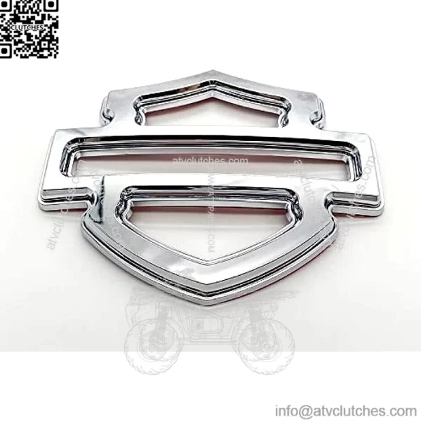 2Pcs Custom Emblems Double Layer Badge Motorcycle 3D Logo Replacement for Harley CVO Tank Emblem (Chrome) - Image 4