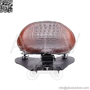 Crocodile Leather Motorcycle Bobber Solo Seat Spring Base Plate Bracket Kit For Harley Sportster XL 883 1200 48 (Brown-Crocodile Leather)