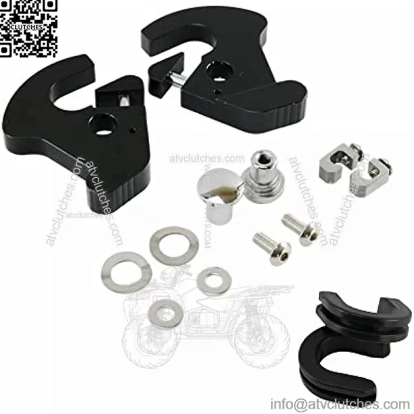 Sissy Bar Backrest Luggage Rack Docking Latch Clip and Side Plate Mounting Bracket Grommet Black Latch Clip and Grommet for Harley Davidson 1986-2022 - Image 2