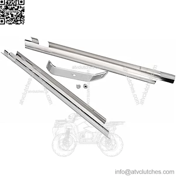 Chrome Front Frame Down Tube Covers for Harley Softail Fatboy Heritage Springer Deluxe FLSTN FLSTF FLST - Image 3