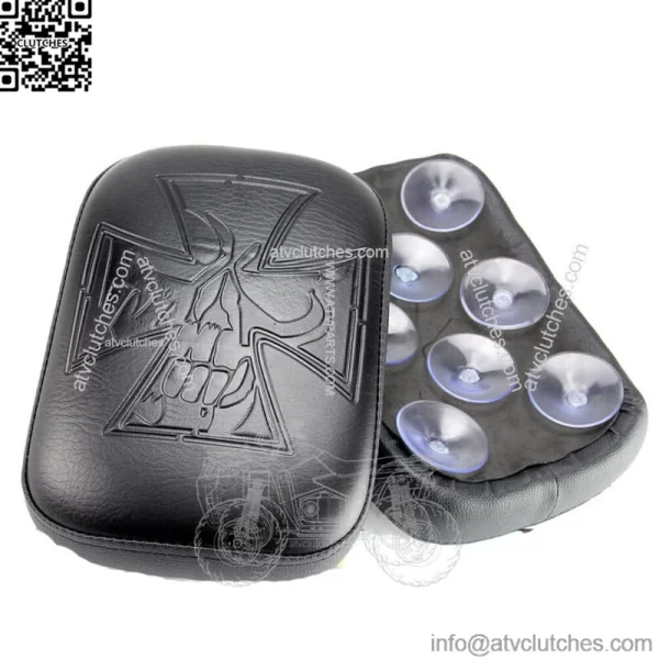 Rear Passenger Seat Pillion Pad 8 Suction Cup for Harley Bobber Chopper Softail