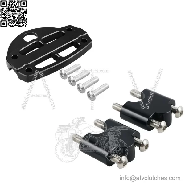 For Yamaha Raptor 700R Handlebar Clamp With Key Guard + Handlebar Riser Clamps
