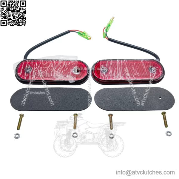 Red Side 20 LED Rear Tail Marker Lights Oval X2 12V 24V Neon Trailer Truck Lorry