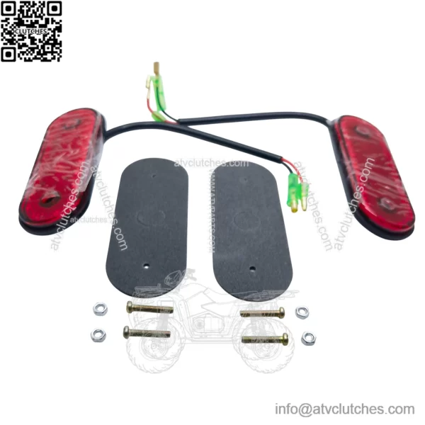 Red Side 20 LED Rear Tail Marker Lights Oval X2 12V 24V Neon Trailer Truck Lorry - Image 3