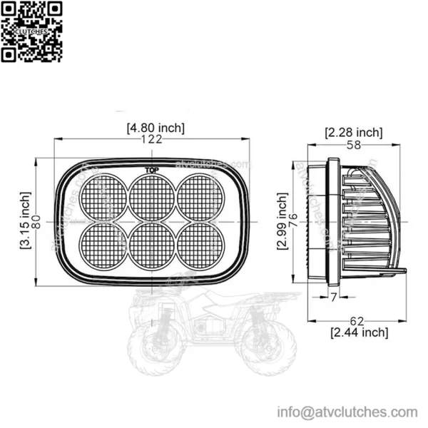 30W LED Work Light For Case Skid Steer Loader(s) 84306268, 84306271, 84306337 - Image 2