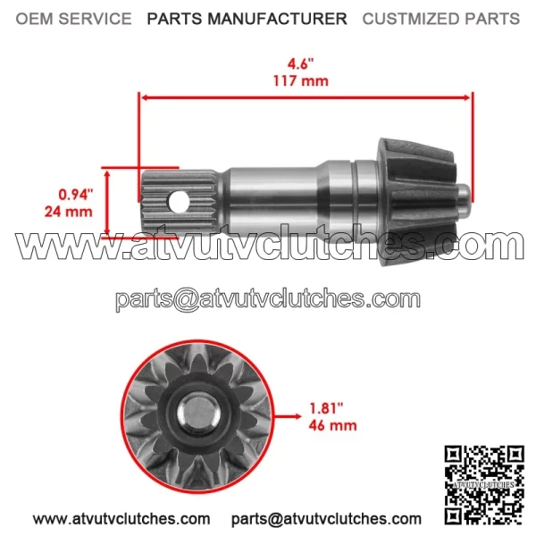 Polaris crambler 00 X4 010-2012 ront ifferential ear inion it - Image 2