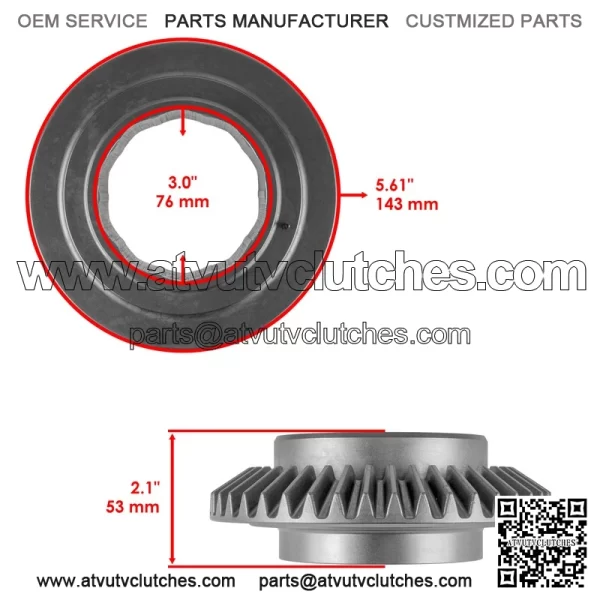 Polaris crambler 00 X4 010-2012 ront ifferential ear inion it - Image 3
