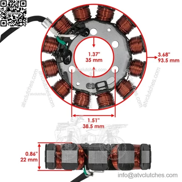 Generator Stator & Gasket For Honda CRF110F 2013-2018 31120-KYK-911 - Image 2
