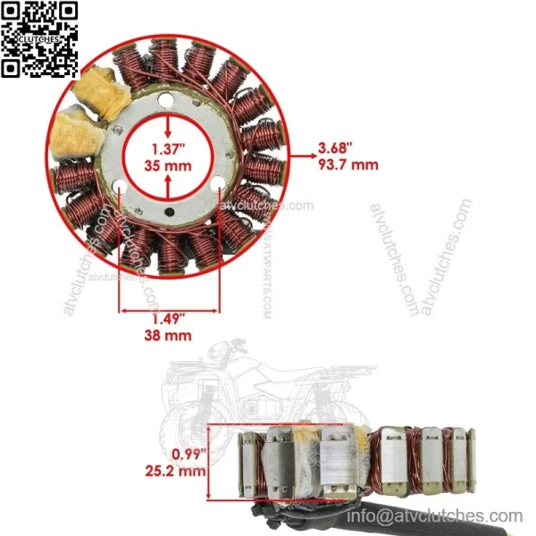 Stator & Gasket for Honda TRX450 TRX450R 2004 2005 Magneto - Image 2