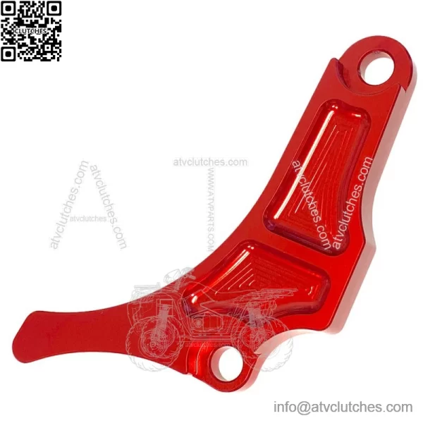 Yamaha YFZ450 Red Motor Engine Case Saver Chain Guard Billet CNC 2004-2013 - Image 3