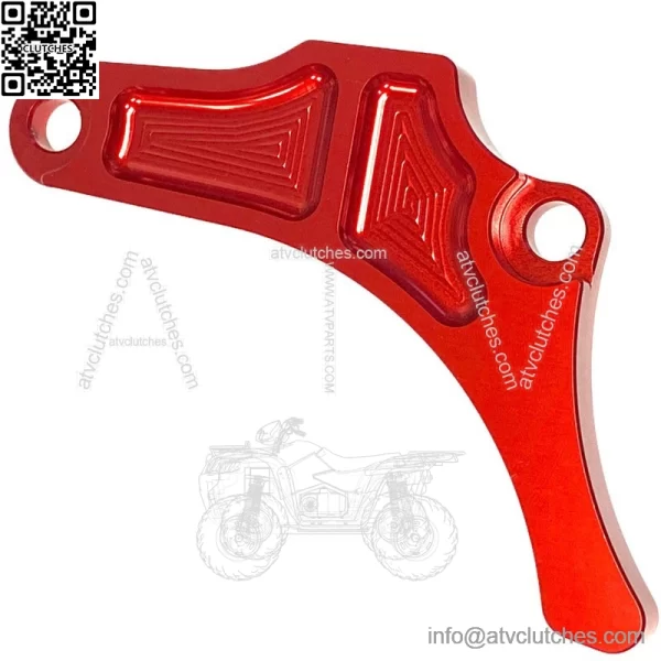 Yamaha YFZ450 Red Motor Engine Case Saver Chain Guard Billet CNC 2004-2013 - Image 4