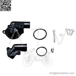 Water pump housing cover inlet outlet Yamaha Raptor 700 700R Black