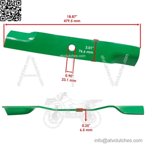 TCU30317 M144652 54" Deck Blade For John Deere Z910 Z915 Z920 Z925 Z930 - Image 2