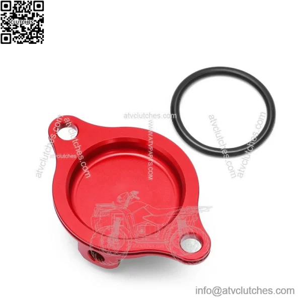 Aluminum Oil Filter Cover w/ Oring Anodized For HONDA TRX450R TRX450ER 2006-2014 - Image 2