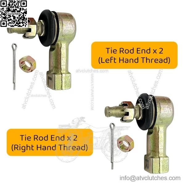 Heavy Duty Chromoly Tie Rod Ends Kit for Honda TRX250R TRX400EX TRX450R TRX300EX - Image 4