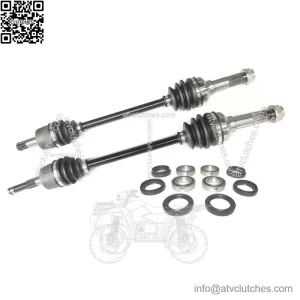 Set of Front Axles & Wheel Bearing Kits for Yamaha Rhino 450 / 660 04-09
