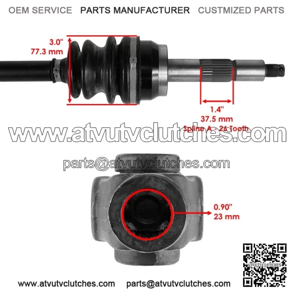 Polaris crambler 00 997-1998 ront ight V oint xle BTB 38 tamped) - Image 3
