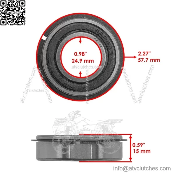 M96706 AM102888 M129036 24H1447 Front Wheel Bearing Kit For John Deere X540 X590 - Image 3